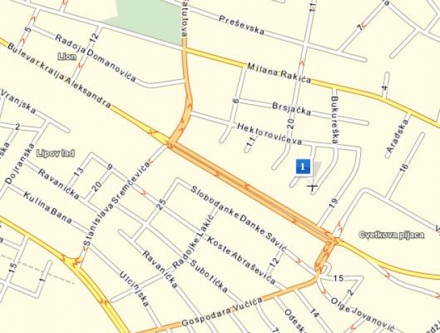 djeram pijaca mapa Beograd, Zvezdara, Cvetkova pijaca , Office, Rent, 75 m2, 300  djeram pijaca mapa