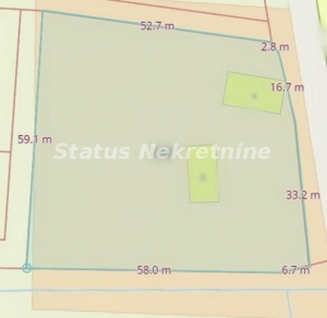 Čenej-Velika građevinska parcela 3319 m2 sa 6 jutara poljoprivredne zemlje u blizini  Aerodroma-065/