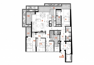 Lux Penthaus salonac +terasa(187 m2-bez provizije