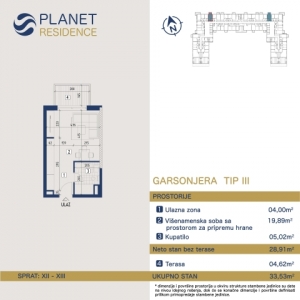 PLANET Residence - GARSONJERA TIP III