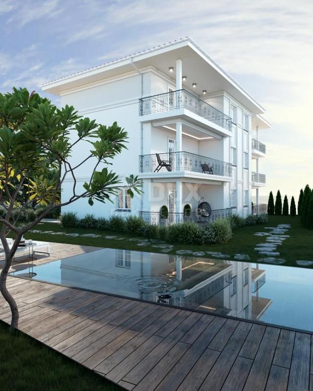 OPATIJA, IČIĆI - larger apartment in a new building with a swimming pool and a sea view near the bea
