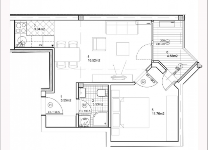 PRODAJA, 2. 0 SOBAN STAN, 43M2, BULEVAR EVROPE, NOVI SAD 