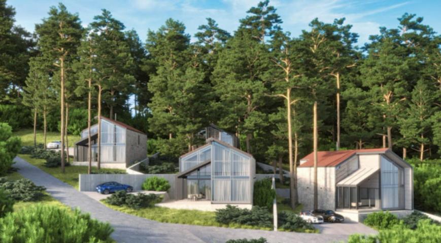 Nova vila sa panoramskim pogledom u novoizgrađenom selu u Tivtu