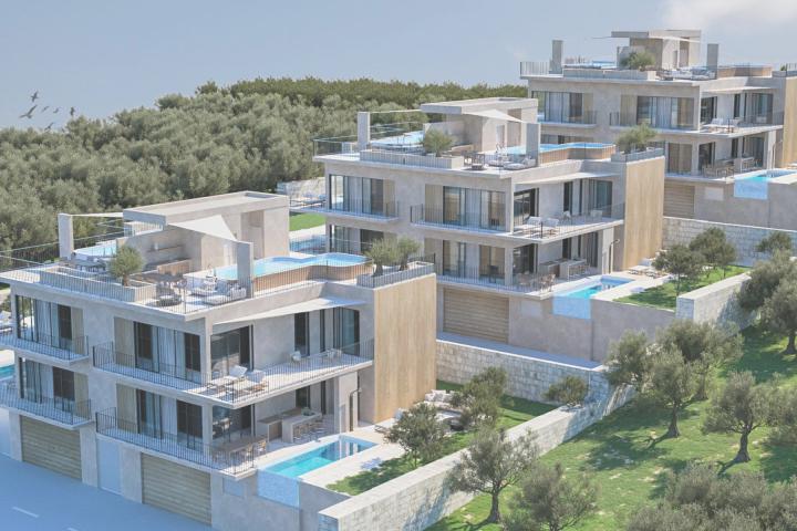 Trogir, Marina, ekskluzivan stan s krovnim bazenom, 243, 71 m2