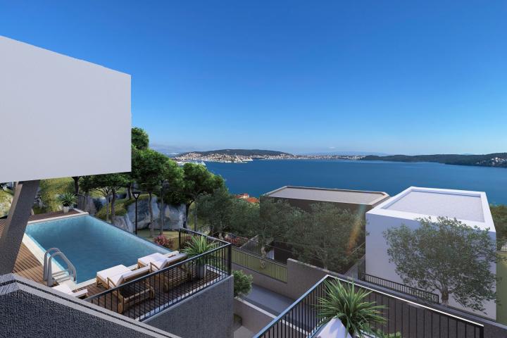 Trogir okolica - Moderna vila 'D2' s bazenom i panoramskim pogledom 