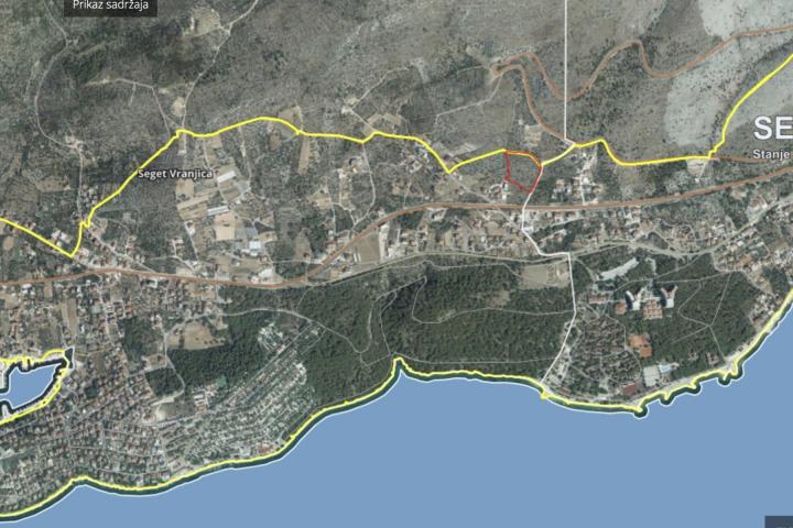Split okolica- Trogir- Seget, građevinsko zemljište 10. 164m2 600m od mora