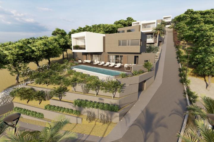 Trogir okolica - Moderna vila 'A' s bazenom i panoramskim pogledom 