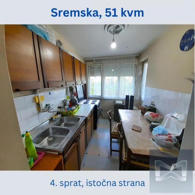 Dvosoban stan na prodaju, Sremska, 72. 500€, 51m²