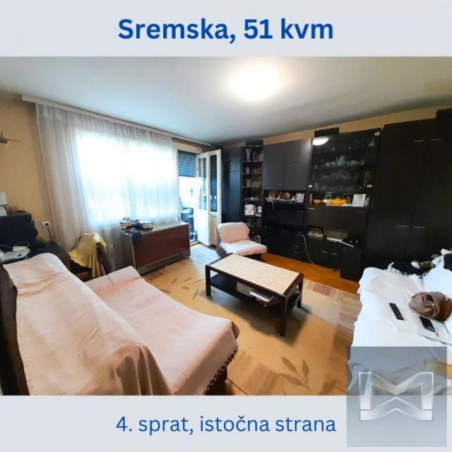 Dvosoban stan na prodaju, Sremska, 72. 500€, 51m²