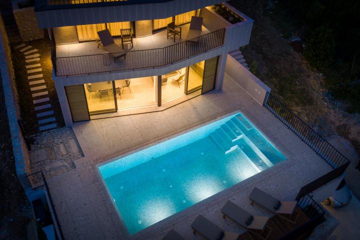 Dubrovnik, Rožat, luksuzna novoizgrađena vila s bazenom, 400m2
