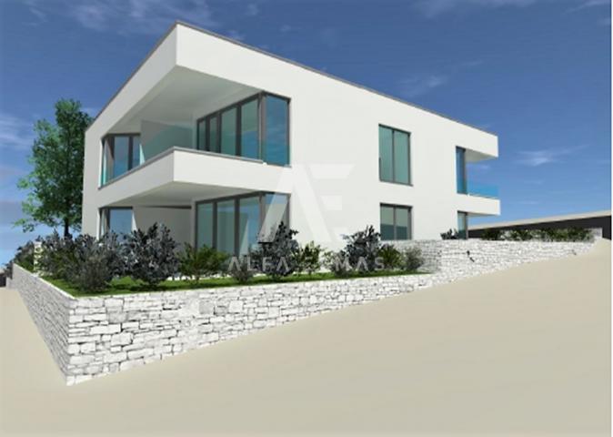 Punat, neu gebaute, luxuriöse zweistöckige Wohnung mit Panoramablick auf das Meer!! ID 457