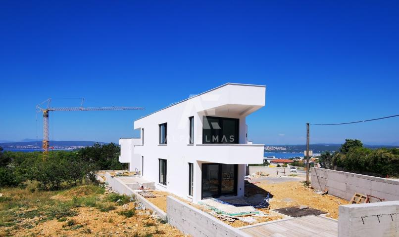 Punat, neu gebaute, luxuriöse zweistöckige Wohnung mit Panoramablick auf das Meer!! ID 457