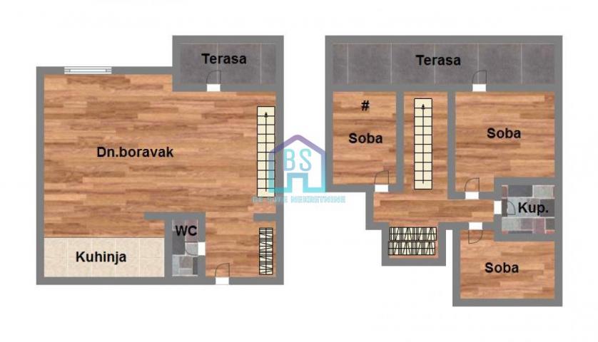 Odličan troiposoban stan sa gratis terasom od 20 m²