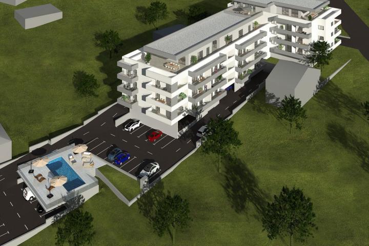 Trogir okolica, dvosoban stan s balkonom i garažnim mjestom (S 13)