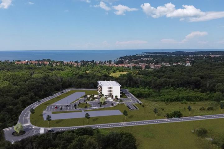 Istra, Poreč - moderan stambeni projekt, 800 m od mora, pogled na more, A 305, 3. kat NKP 84. 49 m2