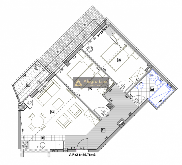 Stan u apartmanskom kompleksu Novi Kopaonik, zgrada Aria, 59. 76 Pk2 6