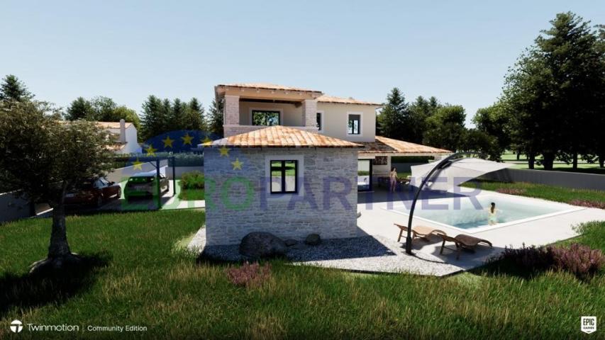 Poreč, surroundings, luxury villa with swimming pool in a new building for sale "turnkey"