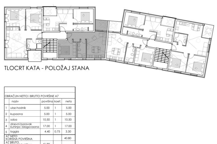 Istra, Medulin, A7 stan u izgradnji 41, 90 m2, 300 m od mora