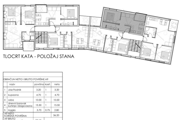 Istra, Medulin, A9 jednosoban stan 37 m2, 300 m od plaže