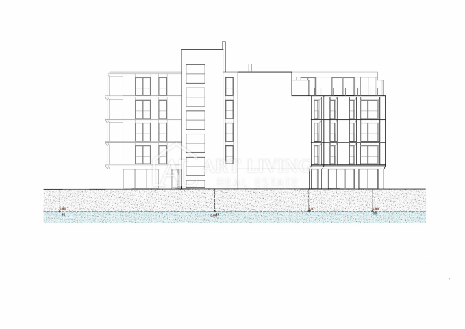 Umag - centar, ekskluzivan moderan stan u novogradnji, 20 m od mora