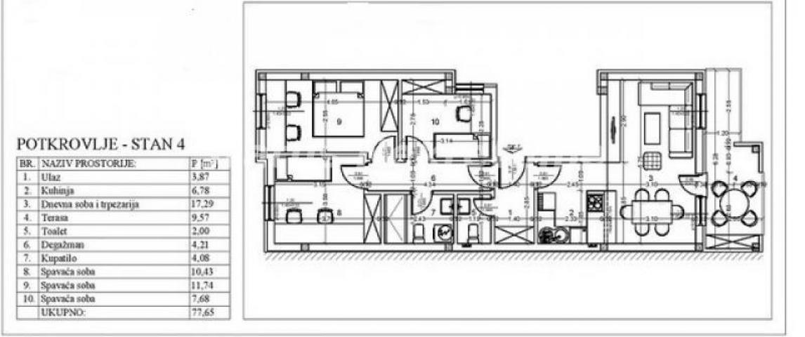 Adice-Veliki Četvorosoban stan 78 m2 u mirnom kraju-povrat PDV-065/385 8880
