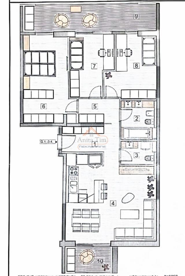 Črnomerec - komforan namješten stan, 109m2, parking mjesto