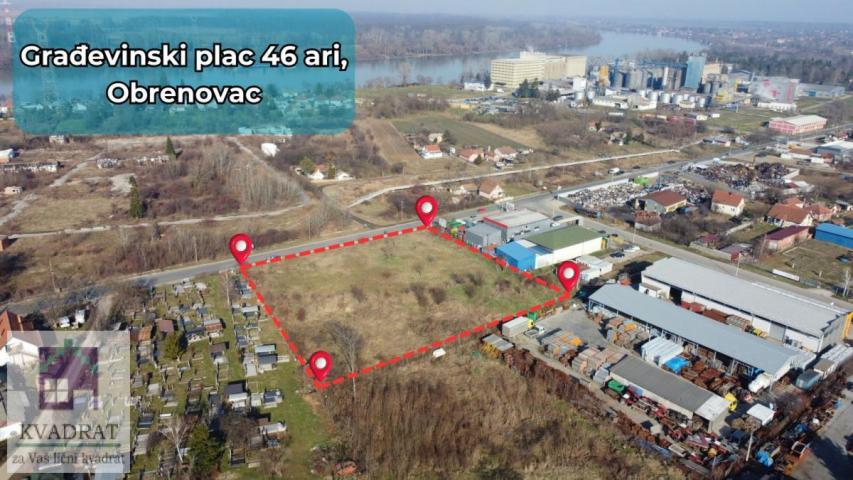 Građevinski plac 46 ari, Obrenovac - 4 000 €/ar
