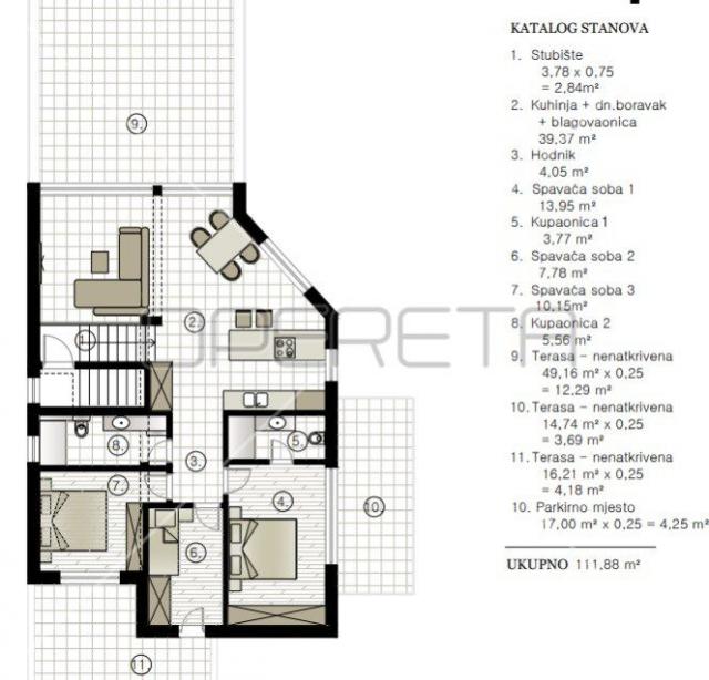 Apartman, Murter, Prodaja, 112. 00m²