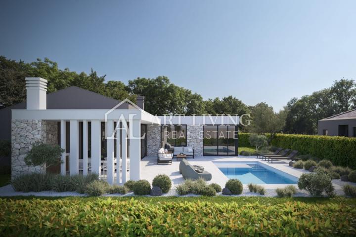 Istra, Poreč  -Tinjan, građevinsko zemljište s projektnom dokumentacijom luksuzne vile s bazenom