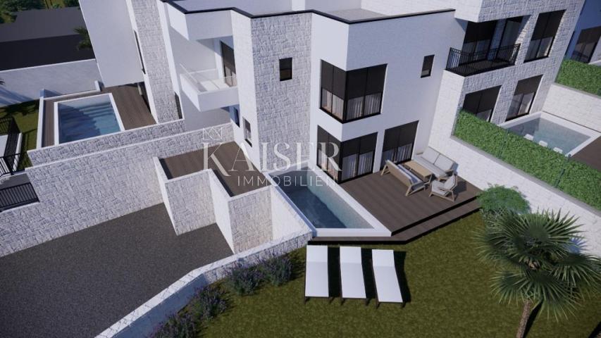 Lovran – Modern terraced villa B with pool 200 meters from the beach