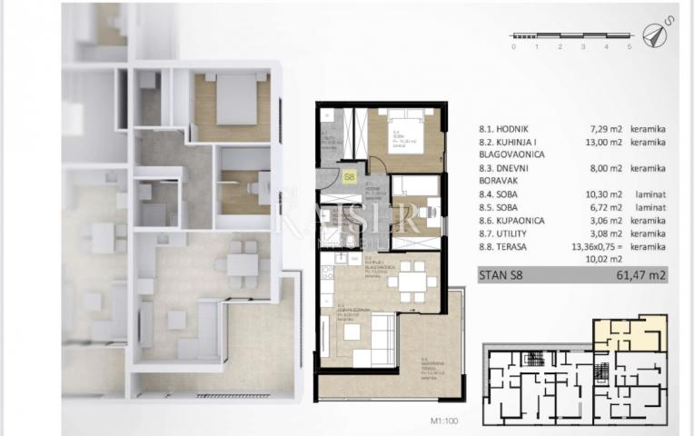 Istra - Labin - stan 61. 47 m2, terasa