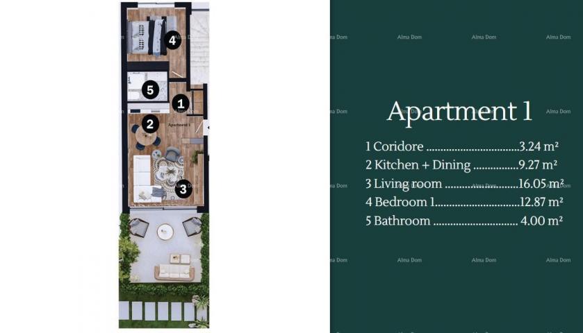 Stan Prodaja modernih apartmana, u luksuznom stambenom naselju, Umag D8-A1
