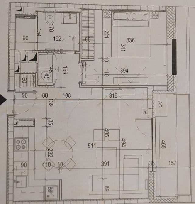 LUKSUZAN, NAMESTEN DVOSOBAN STAN 58M2- BW SIMFONIJA 2