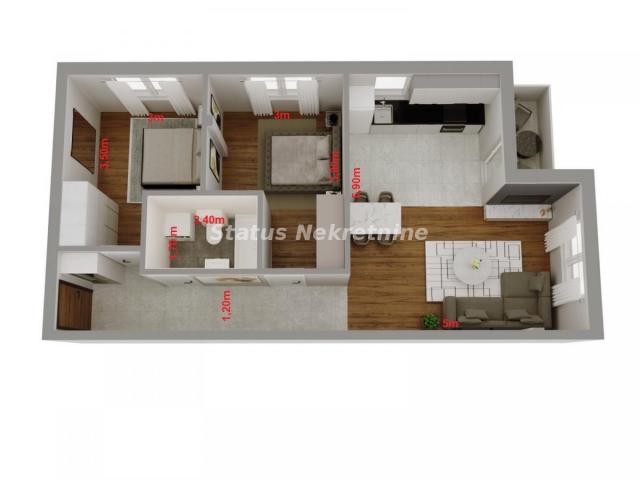 Adice-Useljiv Trosoban stan 60 m2 na Poželjnoj Top Lokacij-065/385 8880