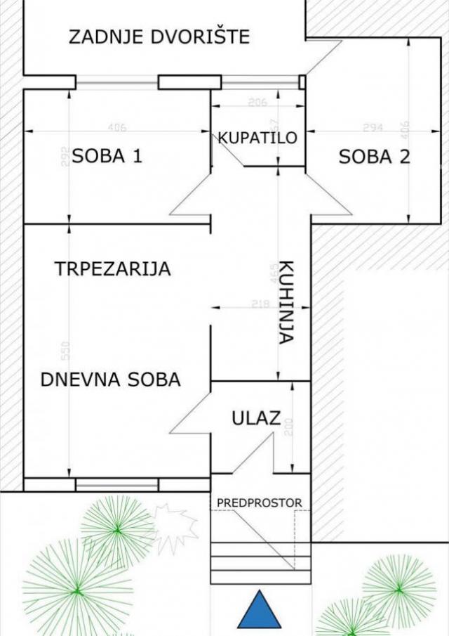 Kikinda - trosoban stan u mirnom delu grada - 64m2 - 70000 eura