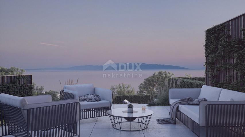 RIJEKA, KOSTRENA – ekskluzivna duplex vila s bazenom i garažom te panoramskim pogledom na more
