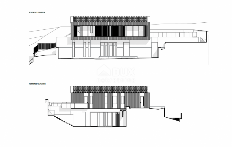 LABIN, SVETA MARINA- stara kuća s građevinskim zemljištem 935m2, pogledom na more i 2 idejna projekt