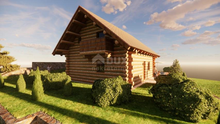 RIJEKA, BREZA - building land with a building permit for an exclusive Canadian log cabin with a swim