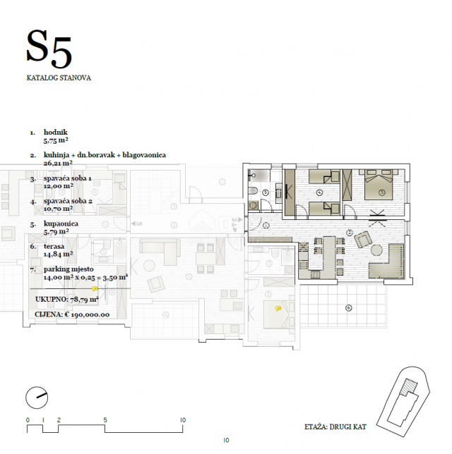 ŠIBENIK, VODICE - Apartment S5 in a new building