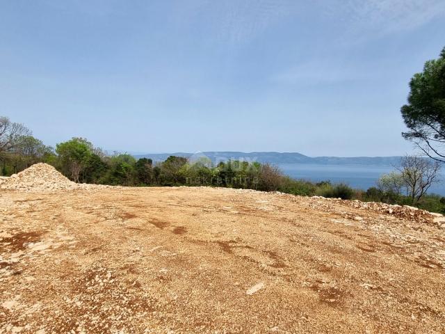ISTRIA, RABAC - Land with building permit and a sensational view