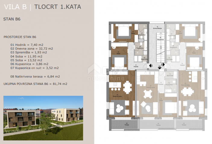 ISTRIA, RABAC - Apartment in an urban villa with sea view
