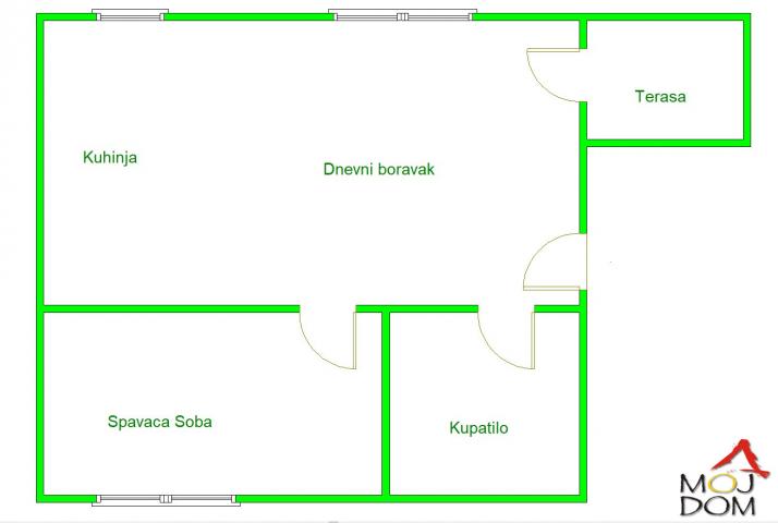 NOVI SAD - ADICE - JEDNOIPOSOBAN STAN - 29 m2 - 87,550€