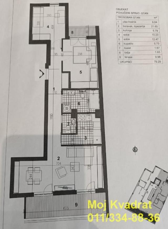 Zemun, Gornji grad - Cara Dušana, 79m2