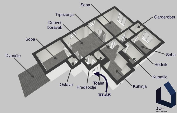 Vanserijski salonac sa baštom i garažom 4.0, 100m2