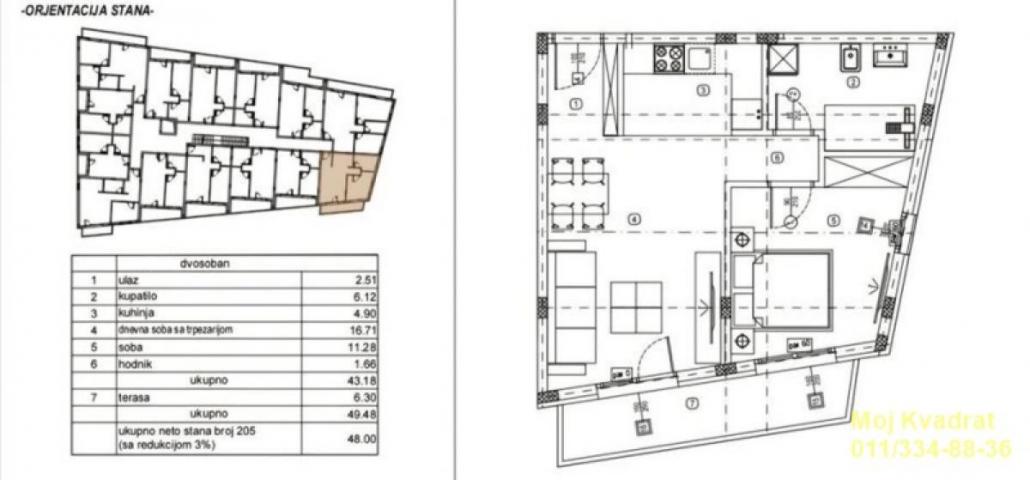 Vrnjačka Banja, centar - Vojvođanska, 48m2