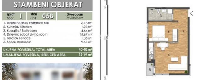 Telep-Lep Dvosoban stan 39 m2 na Top-Top Lokaciji-povrat PDV-a-065/385 8880