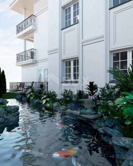 OPATIJA, IČIĆI - 2S+DB stan s terasom u prizemlju novogradnje s bazenom blizu mora i Opatije