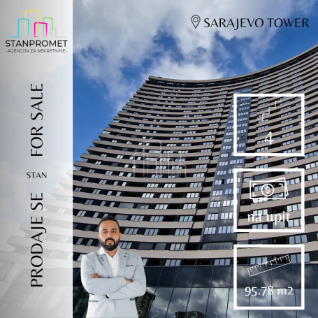 Četverosoban stan 95. 78m2 prodaja Sarajevo Tower