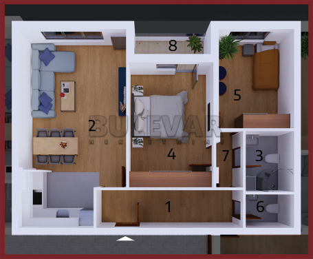 3, 0 stan , centar, 71 m2, VI  sprat, cg. 