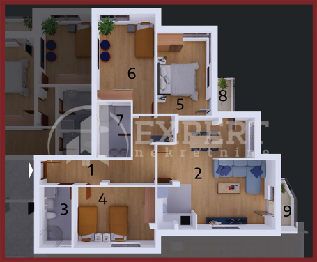 4, 0 stan , centar, 99 m2, V  sprat, cg. 